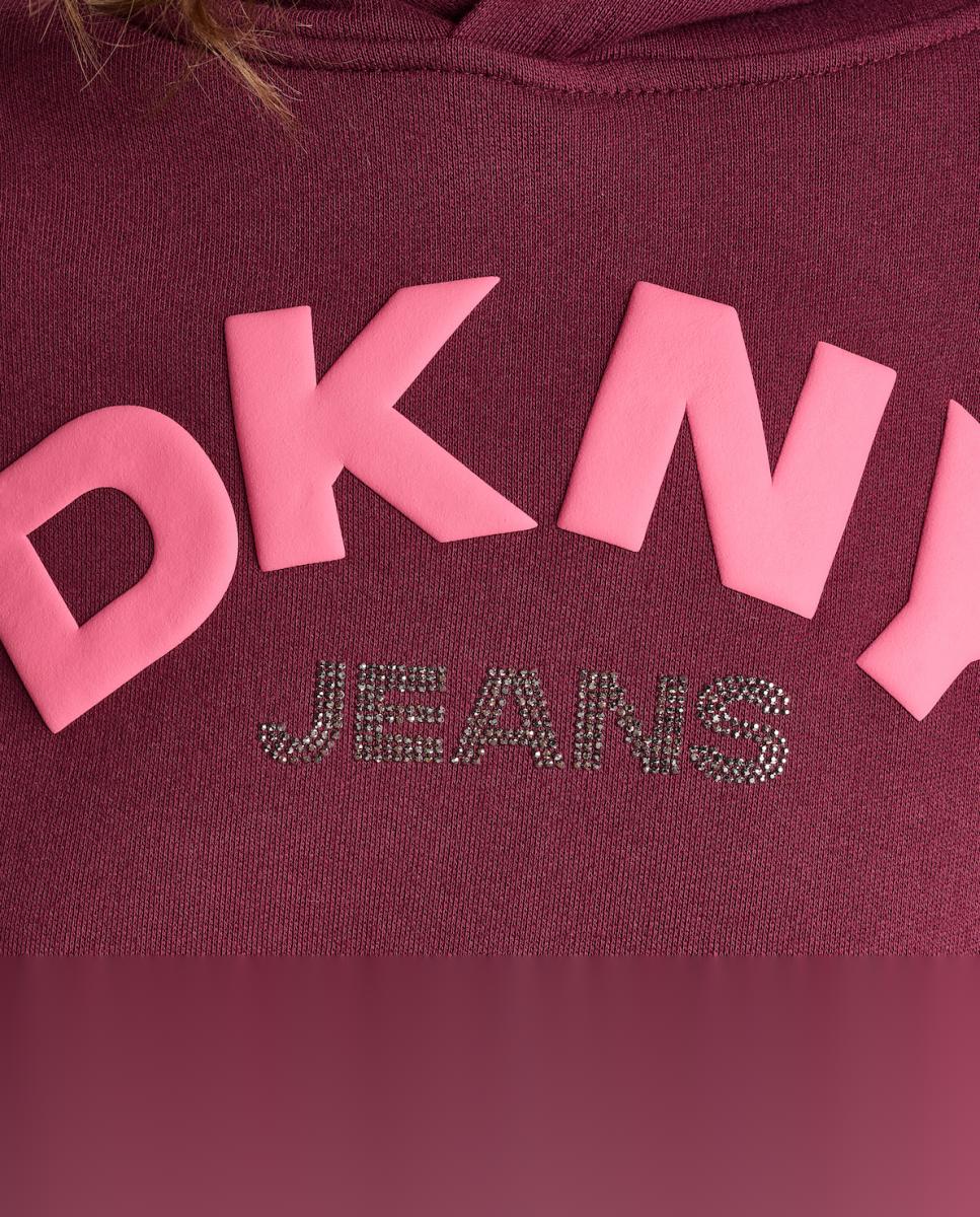 Sweatshirt de Manga Comprida com Logótipo em Contraste Bordeaux-4