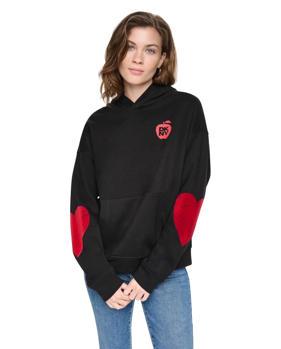 Imagem 0 de Sweatshirt com Capuz, Cotoveleiras e Logótipo da Marca em Contraste