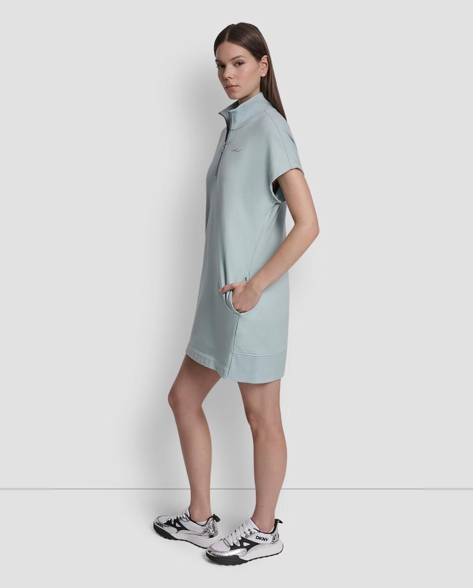 Vestido corto con detalle de logo - Dkny Jeans - Azul claro Azul claro-1