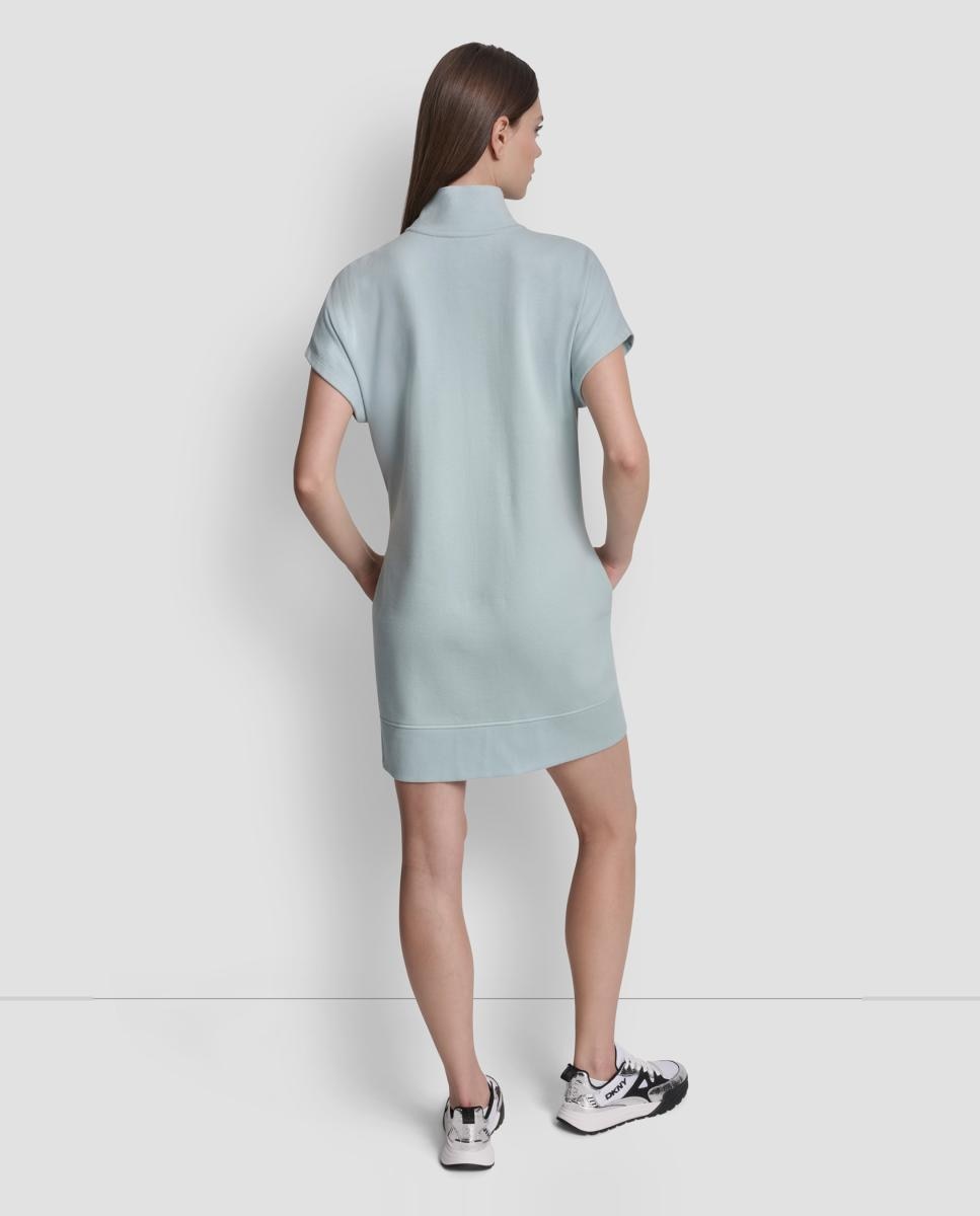 Vestido corto con detalle de logo - Dkny Jeans - Azul claro Azul claro-2