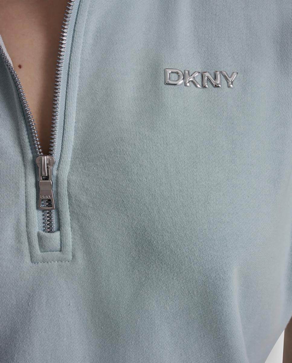 Vestido corto con detalle de logo - Dkny Jeans - Azul claro Azul claro-4
