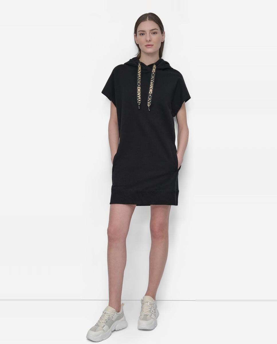 Imagem 0 de Vestido Tipo Sweatshirt com Capuz Ajustável