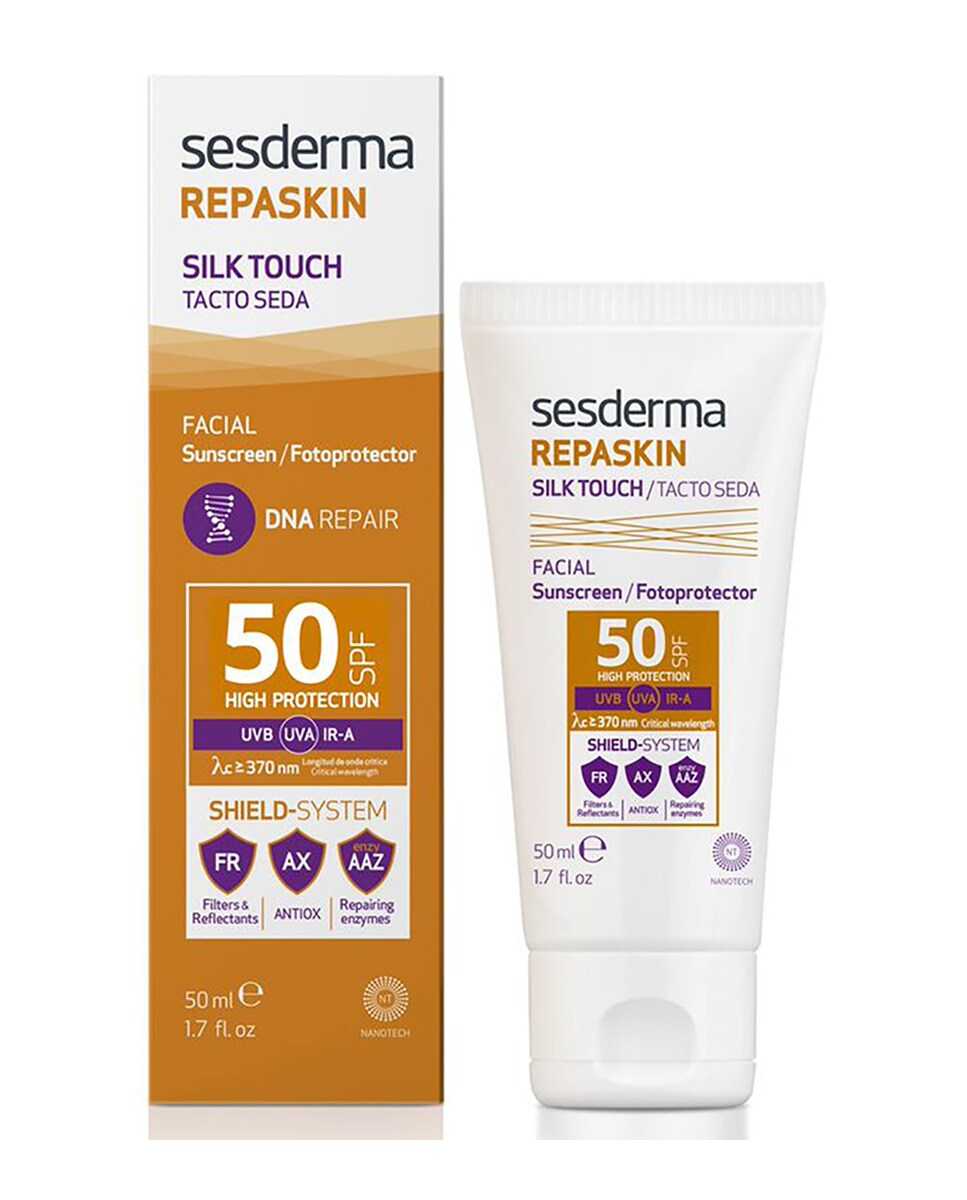 Protetor Solar Fotoprotector Facial Toque Seda SPF50 Repaskin 50 ml Sesderma 2