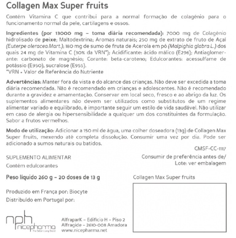Suplemento Alimentar Collagen Max Superfruits - 260 g 2