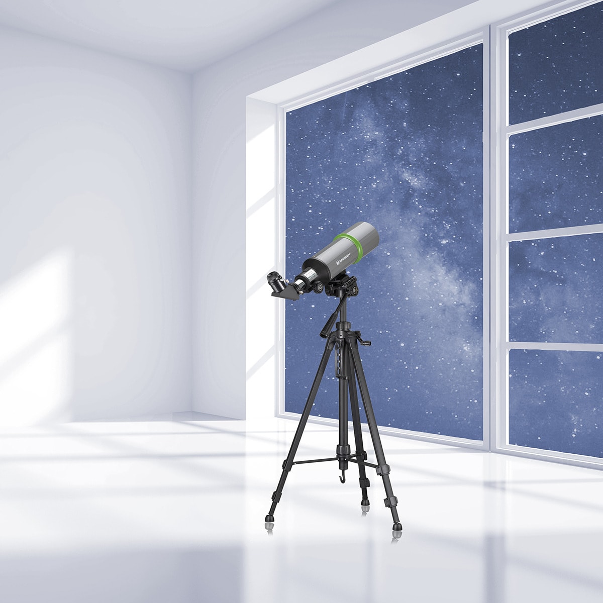 Telescopio Astronómico Portátil Bresser 80/400 con trípode y mochila (Reacondicionado Grado A) Negro-5