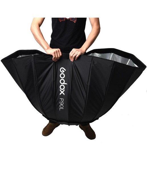 Softbox parabólico Godox P90L montura bowens (Reacondicionado Grado B) - Negro Negro-7