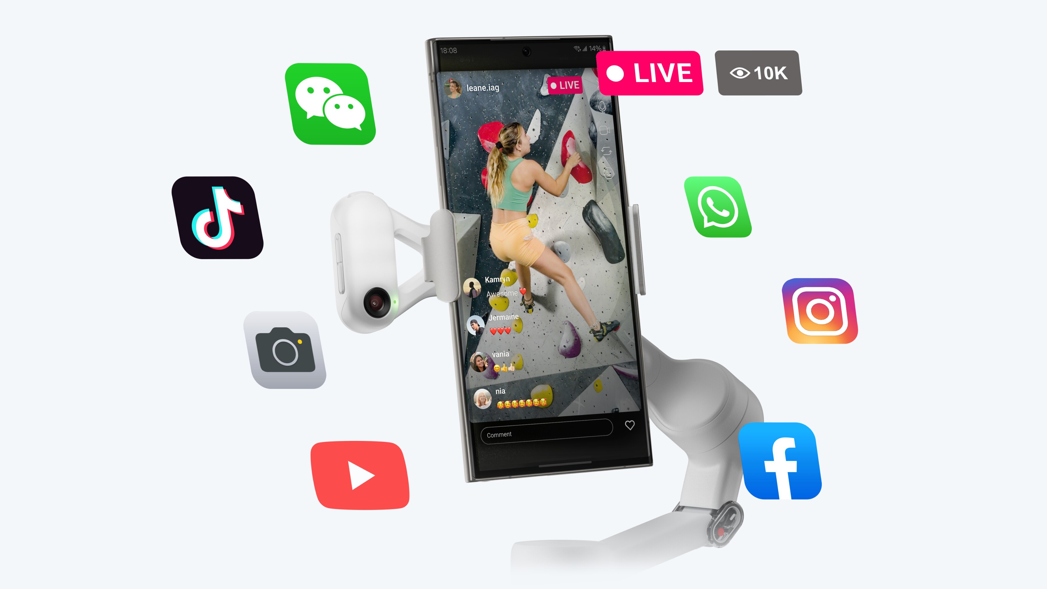 Estabilizador Insta360 Flow 2 con IA Tracker (Reacondicionado Grado A) 5