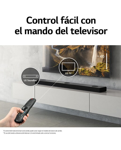 Barra de Sonido LG MERIDIAN 2022 S95QR Dolby Atmos (Reacondicionado Grado A) - Acero Acero-17