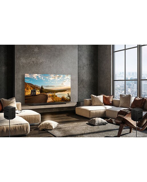 Barra de sonido Samsung 2023 HW-Q990C Dolby Atmos y DTS: X, Q-Symphony, 11.1.4 ch, 656W, Subwoofer inalámbrico (Reacondicionado Grado D) - Negro Negro-7