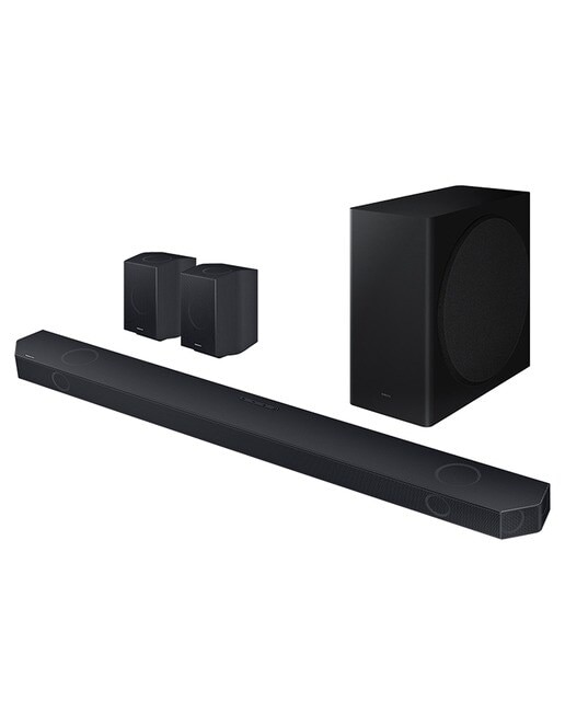 Barra de sonido Samsung 2023 HW-Q930C con Dolby Atmos y DTS: X, Q-Symphony, 9.1.4 ch, 540W, Subwoofer inalámbrico (Reacondicionado Grado D) - Negro Negro-1