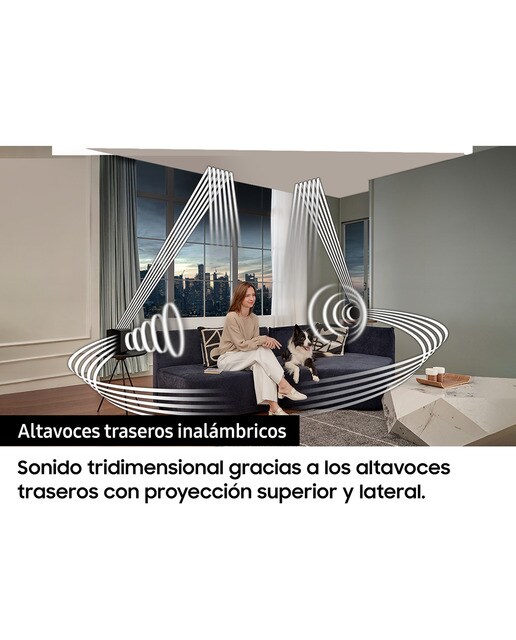 Barra de sonido Samsung 2023 HW-Q930C con Dolby Atmos y DTS: X, Q-Symphony, 9.1.4 ch, 540W, Subwoofer inalámbrico (Reacondicionado Grado D) - Negro Negro-6