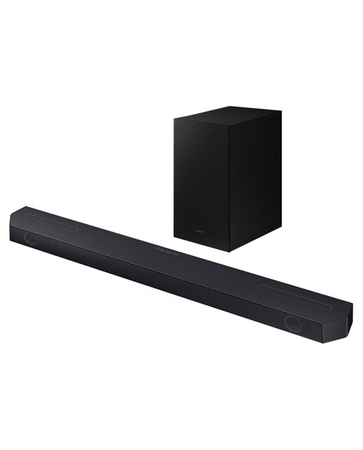 Barra de sonido Samsung 2023 HW-Q600C con Dolby Atmos y DTS: X, Q-Symphony, 3.1.2 ch, 360W, Subwoofer inalámbrico (Reacondicionado Grado D) - Negro Negro-1