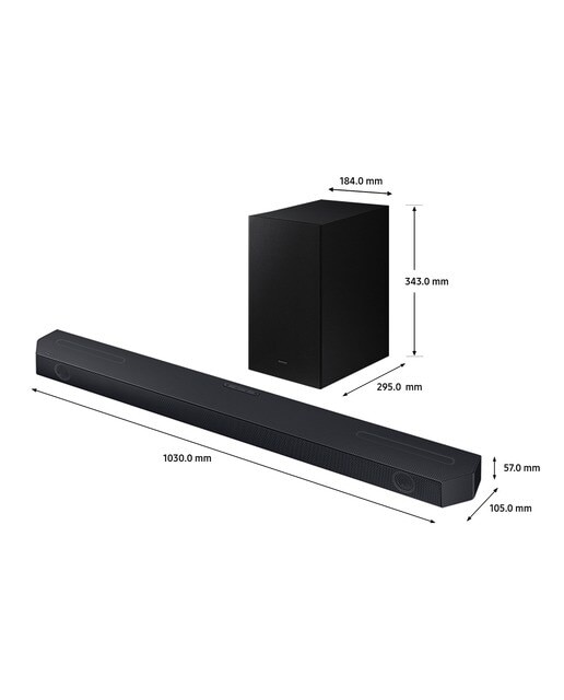 Barra de sonido Samsung 2023 HW-Q600C con Dolby Atmos y DTS: X, Q-Symphony, 3.1.2 ch, 360W, Subwoofer inalámbrico (Reacondicionado Grado D) - Negro Negro-8