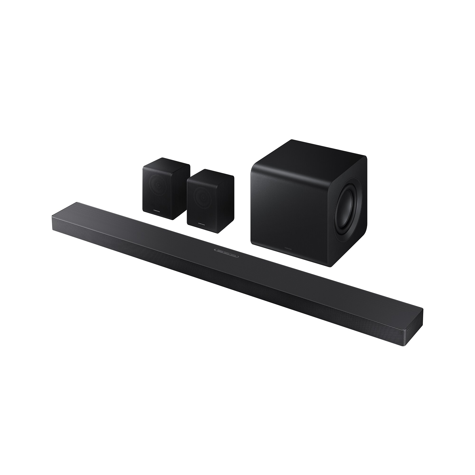 Barra de sonido Samsung 2025 HW-QS750F, Dolby Atmos y DTS Virtual: X, Q-Symphony, 5.1.2 con 9 altavoces, 465W, Subwoofer inalámbrico 6.5" 160W, Wi-Fi (Reacondicionado Grado D) - Negro titanium Negro titanium-1