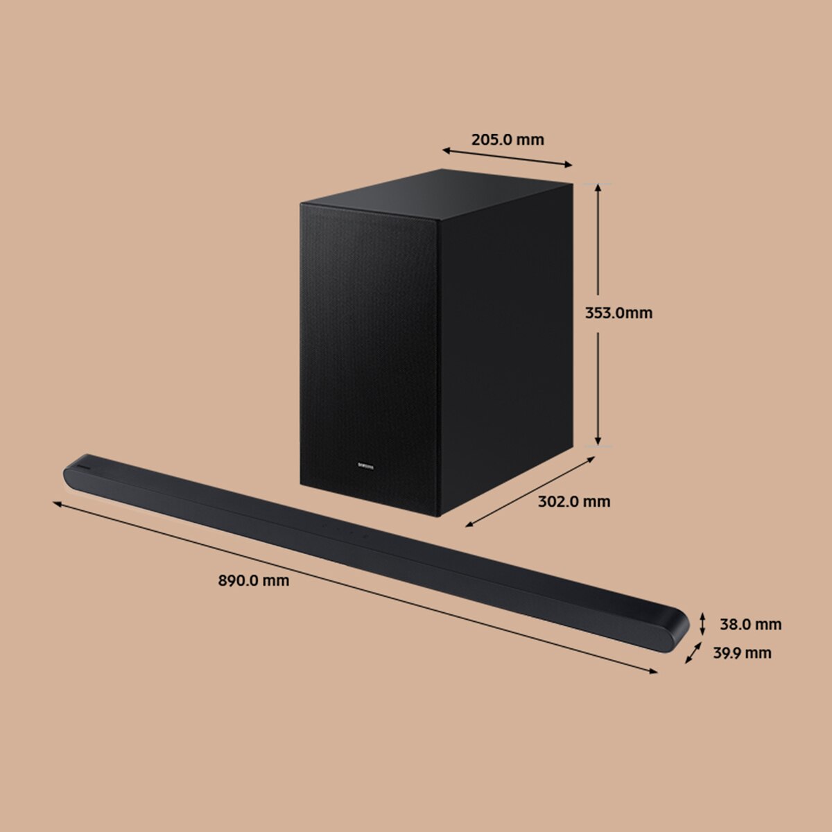 Barra de sonido UltraSlim Samsung 2024 HW-S700D, 3.1, Dolby Atmos y DTS: X, 250W, Subwoofer inalámbrico, Wi-Fi (Reacondicionado Grado B) - Negro Negro-3