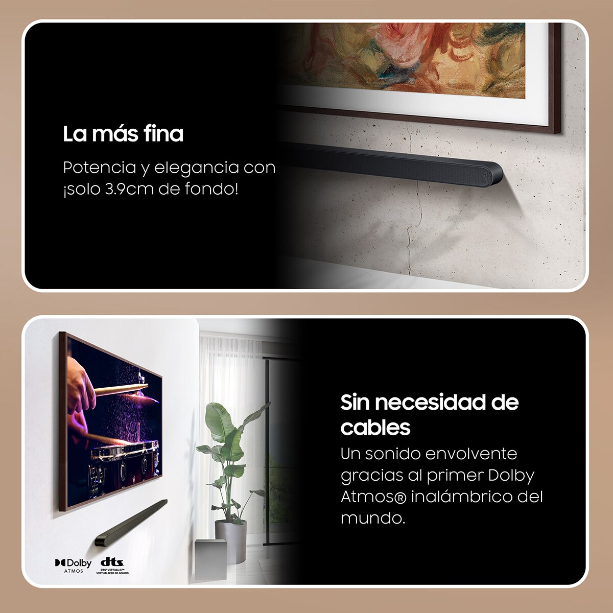 Barra de sonido UltraSlim Samsung 2024 HW-S700D, 3.1, Dolby Atmos y DTS: X, 250W, Subwoofer inalámbrico, Wi-Fi (Reacondicionado Grado B) - Negro Negro-4