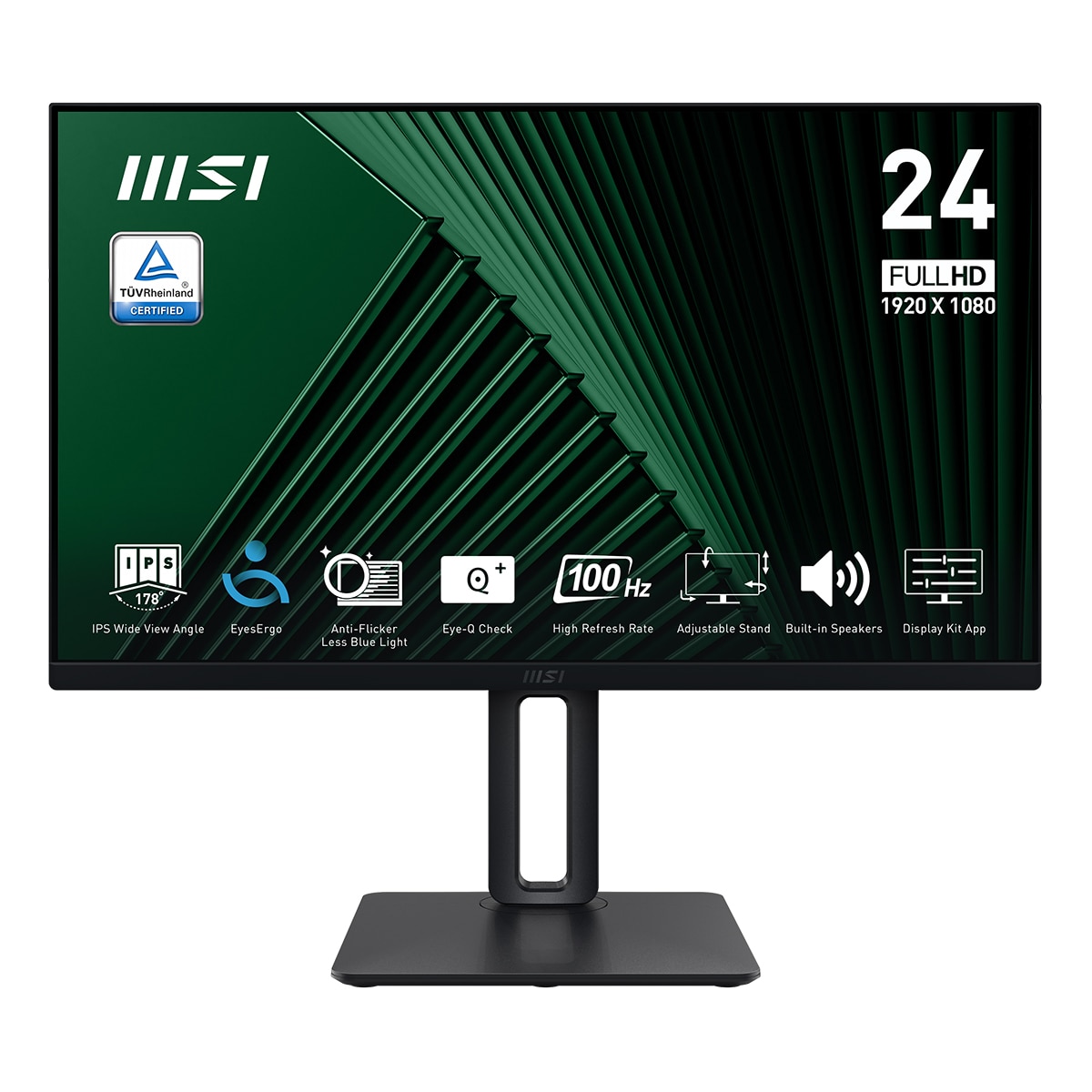 Imagen 0 de Monitor PC 61 cm (23,8") MSI PRO MP245PG, 100 Hz, IPS, Full HD, Ajustable, con altavoz integrado (Reacondicionado Grado A) Negro