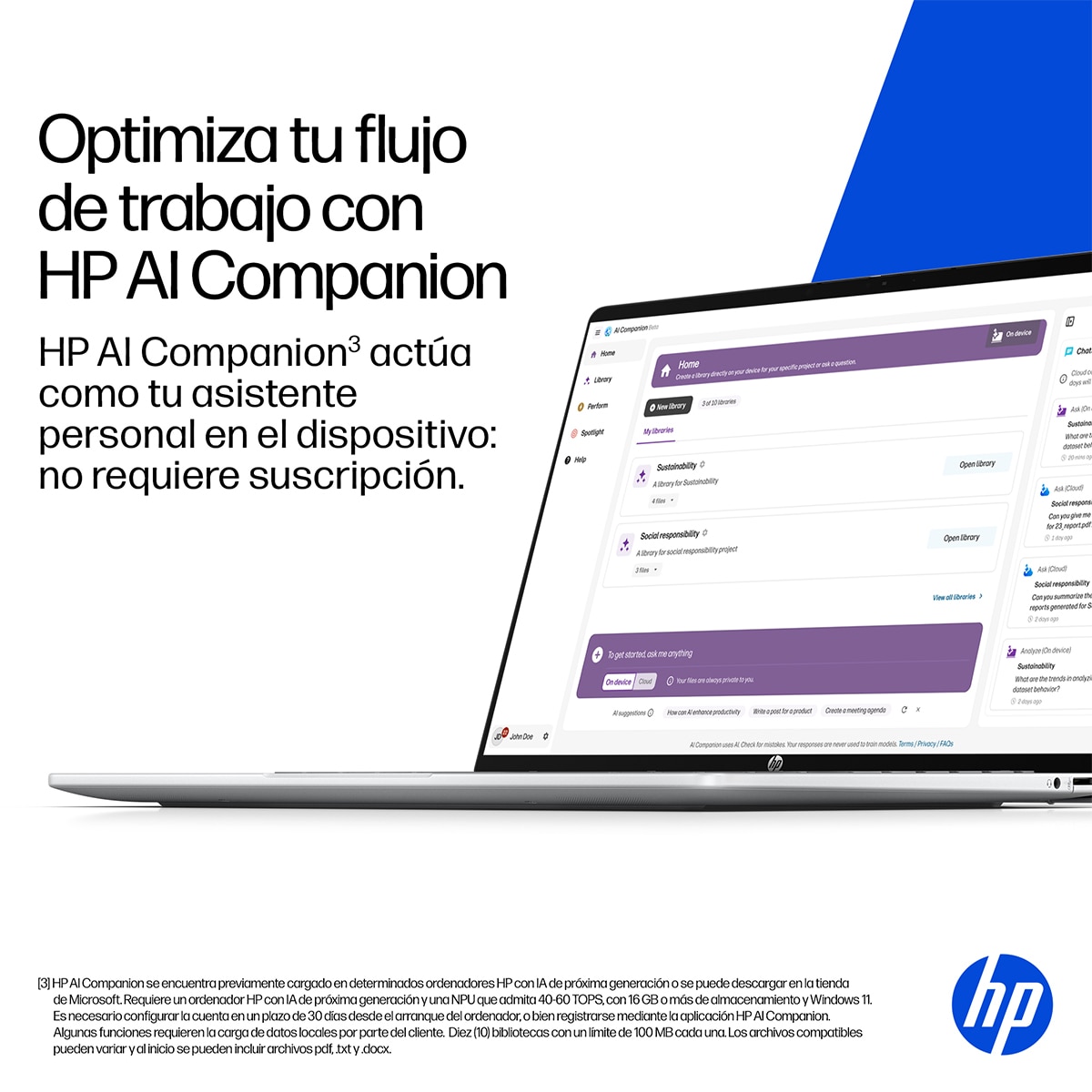 Portátil HP OmniBook 5 14-he0003ns Copilot+PC, QC Snapdragon X Plus X1P-42-100, 32GB, 1TB SSD, 14" OLED, W11 (Reacondicionado A estrenar) - Plata Plata-9