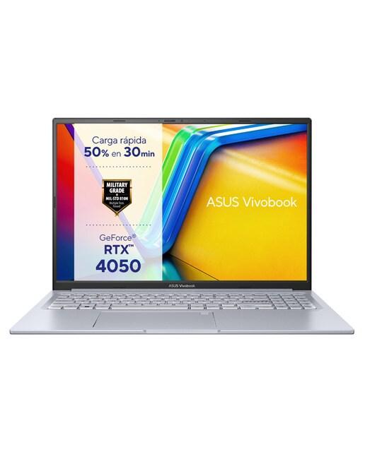 Imagen 0 de Portátil ASUS Vivobook 16X K3605ZU-N1106W, Intel Core i7-12650H, 16GB, 512GB SSD, Nvidia GeForce RTX 4050 6GB, 16", W11 (Reacondicionado A estrenar) Plata