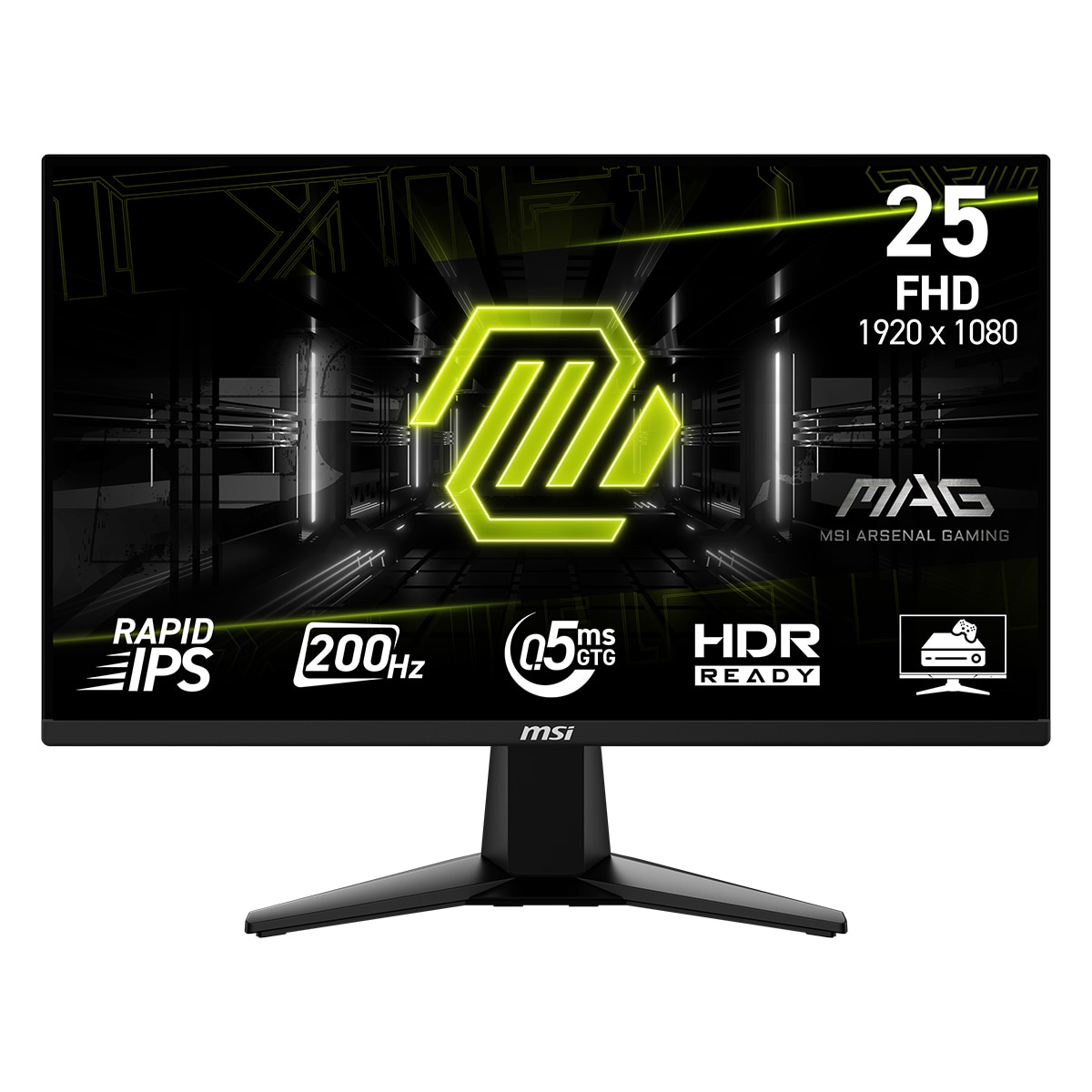 Imagen 0 de Monitor PC Gaming 80cm (24,5") MSI MAG 255F E20, 200 Hz, Full HD (Reacondicionado Grado A) Negro