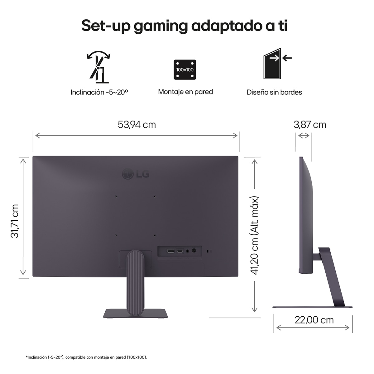 Monitor PC Gaming 60,4 cm (23,8") LG UltraGear 24G411A-B, 144 Hz, Full HD, AMD FreeSync (Reacondicionado A estrenar) - Gris Gris-12
