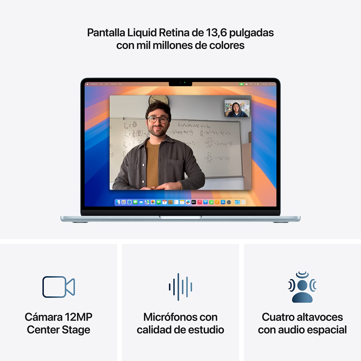 Imagen 6 de Apple MacBook Air 13 (2025) M4, 16GB, 256GB SSD, 13", macOS (Reacondicionado Grado D) - Azul Cielo Azul Cielo
