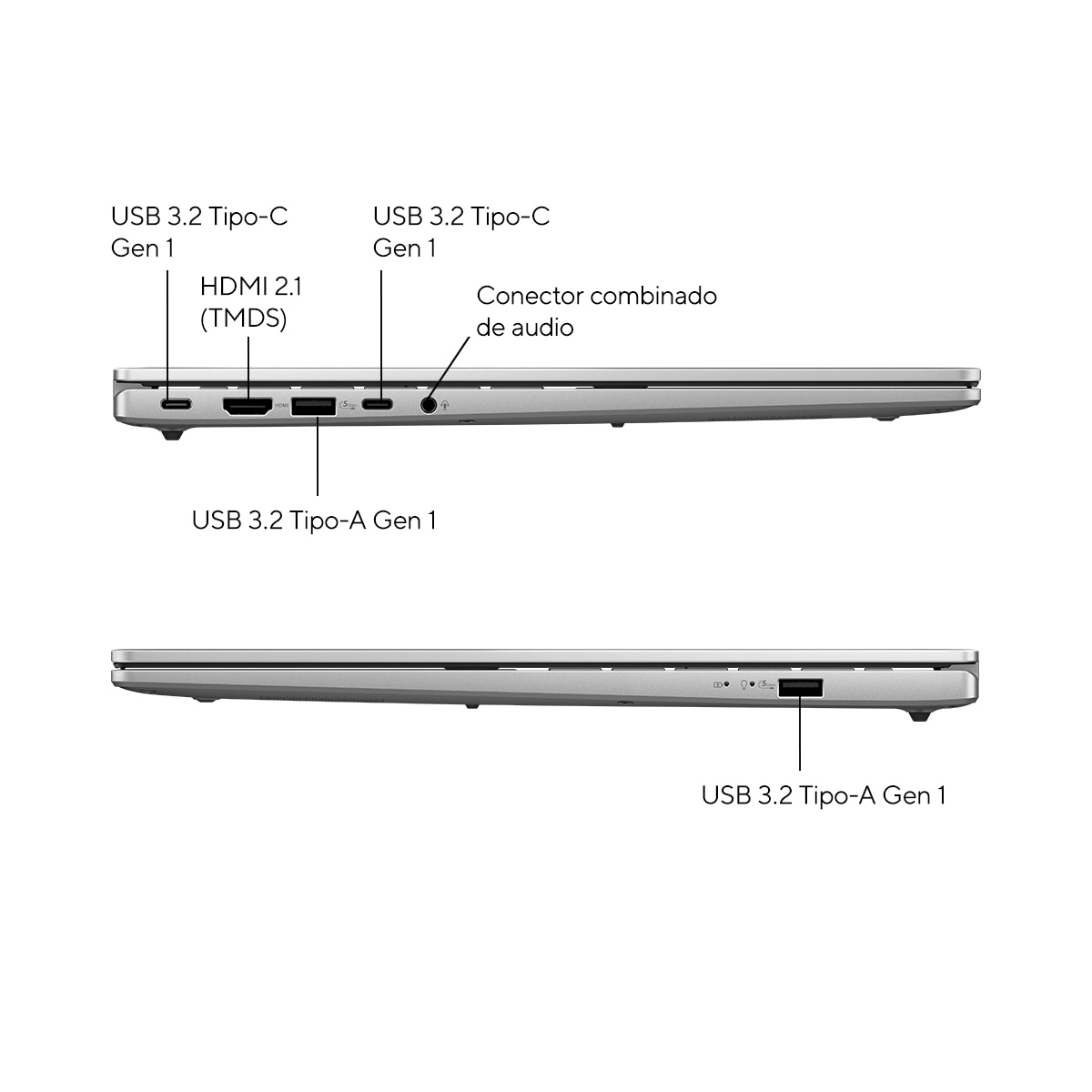 Imagen 8 de Portátil ASUS Vivobook S16 M3607KA-SH055W, Ryzen AI 7-350, 32GB, 1TB SSD, 16" OLED, W11 (Reacondicionado Grado C) - Plata Plata