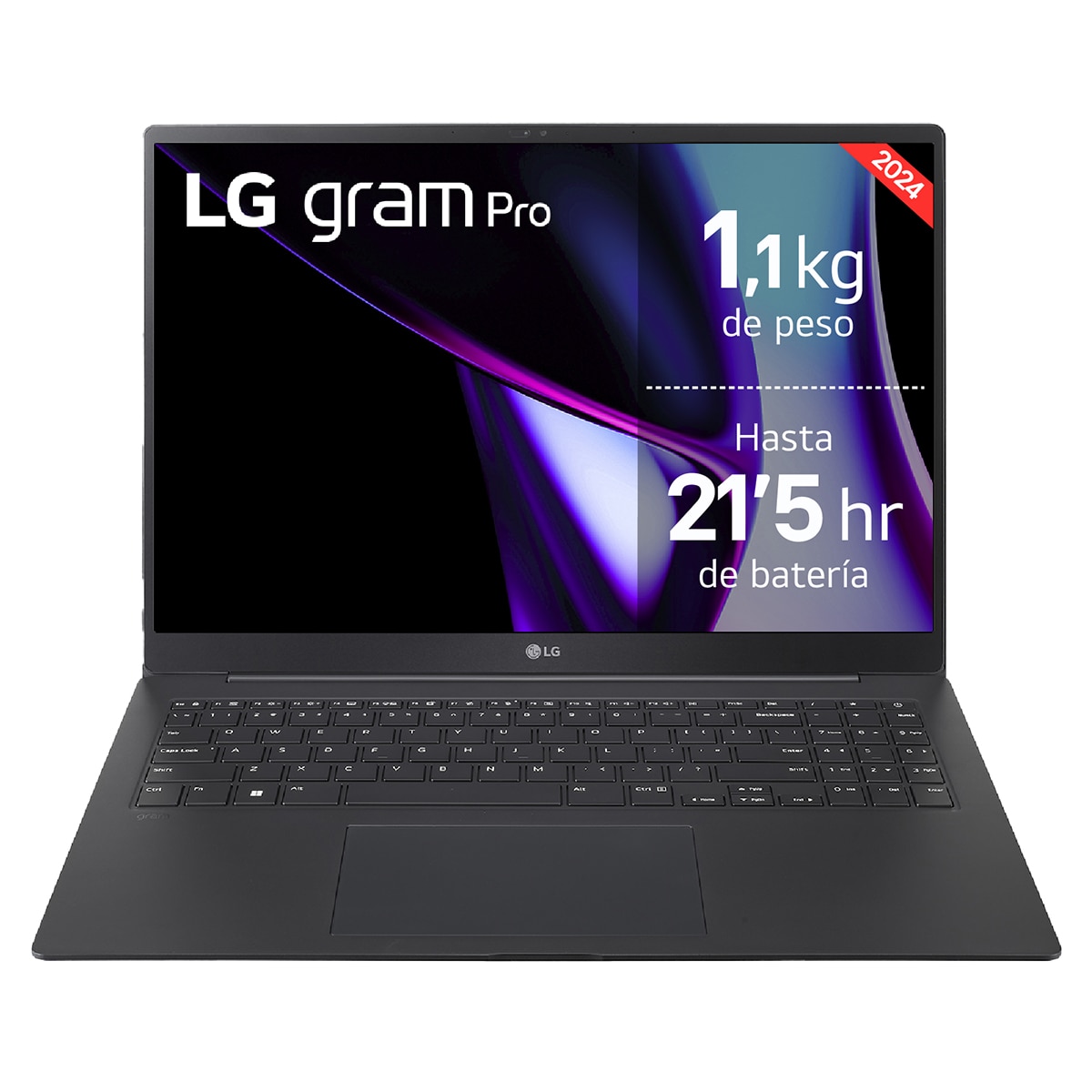 Imagen 1 de Portátil LG gram Pro 16Z90SP, Intel Core Ultra 7 155H, 32GB, 512GB SSD, 16", W11 (Reacondicionado A estrenar) - Negro Negro