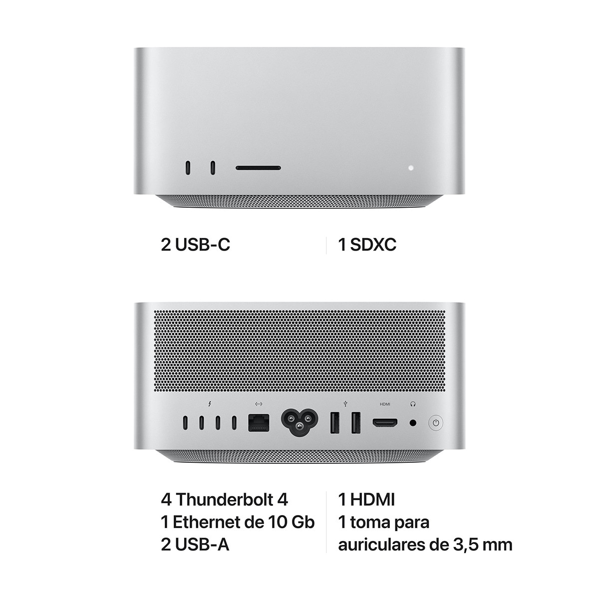 Apple Mac Studio (2022), M1 Max, 32GB, 512 GB SSD, macOS, Plata