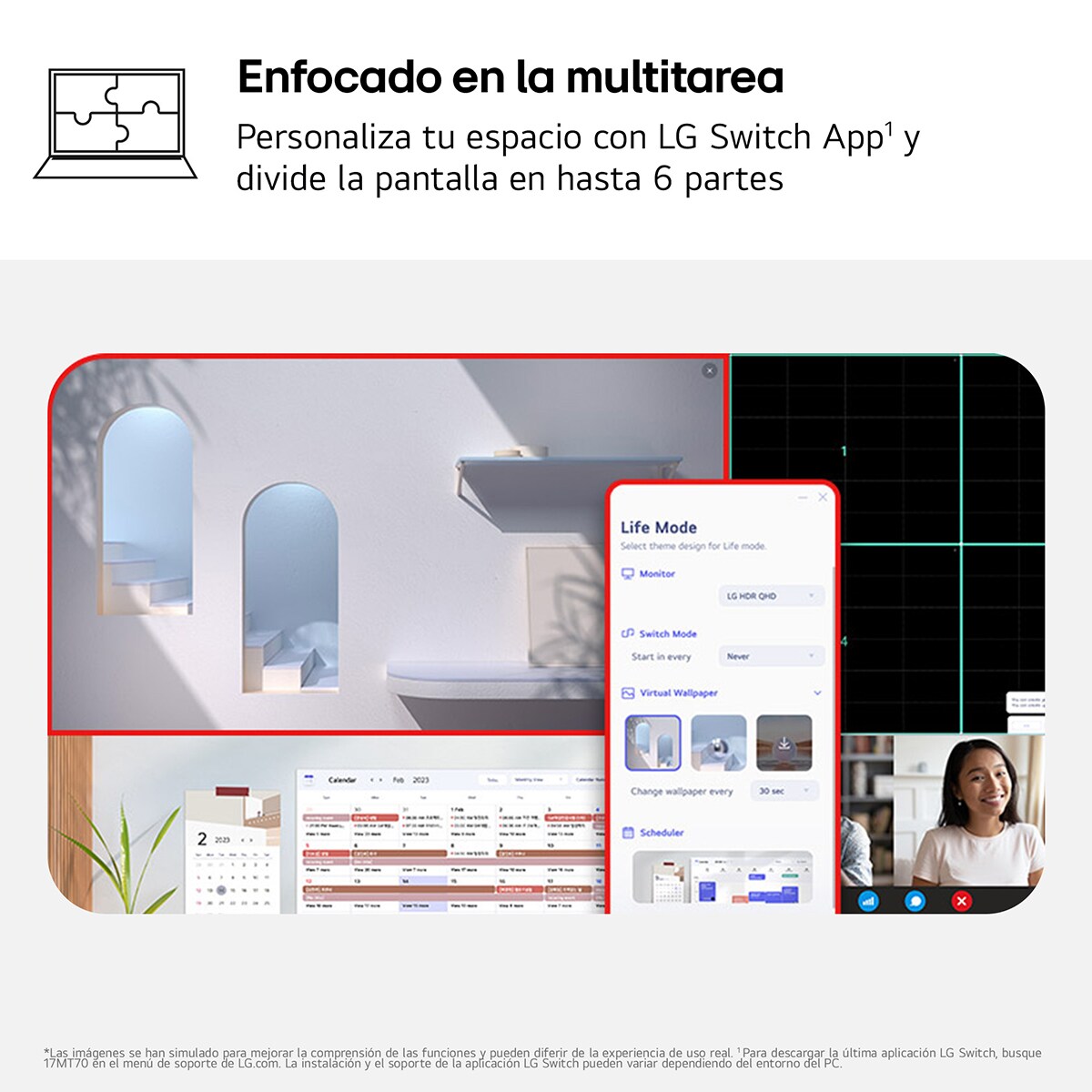 Monitor PC portátil 43cm (17") LG gram +view 17MT70, 60 Hz, WQXGA (Reacondicionado A estrenar) Negro-4