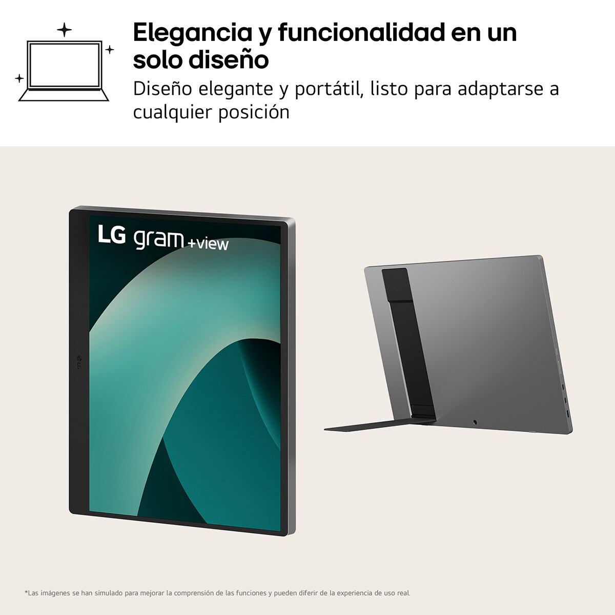 Monitor PC portátil 43cm (17") LG gram +view 17MT70, 60 Hz, WQXGA (Reacondicionado A estrenar) Negro-9