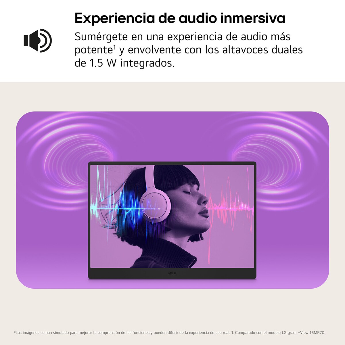 Monitor PC portátil 43cm (17") LG gram +view 17MT70, 60 Hz, WQXGA (Reacondicionado A estrenar) Negro-10