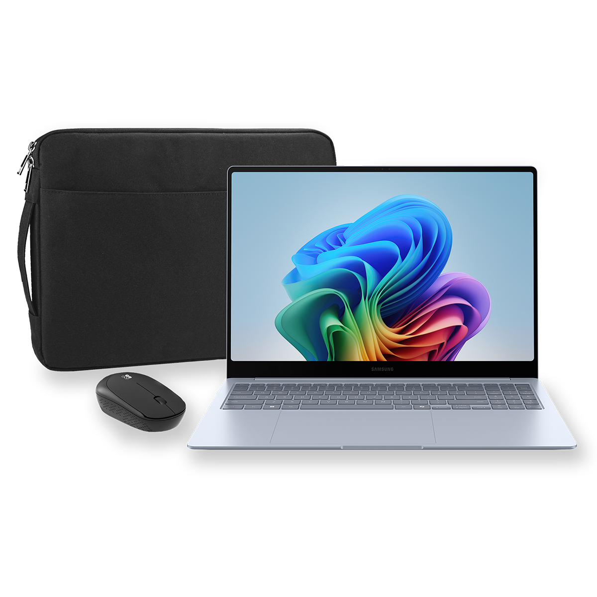 Portátil Samsung Galaxy Book4 Edge, Copilot+PC, Snapdragon X Plus X1P-42-100, 16GB, 256GB SSD, 15,6", W11 + Ratón + Funda (Reacondicionado A estrenar) Gris Grafito-1
