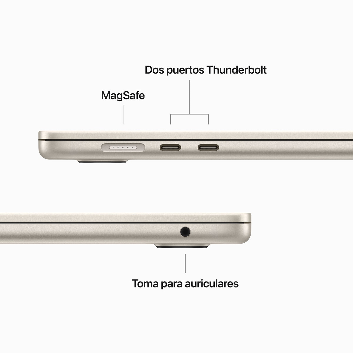 Apple MacBook Air 15 (2023), M2, 8GB, 512GB SSD, 15,3", MacOS (Reacondicionado Grado A) Blanco estrella-9