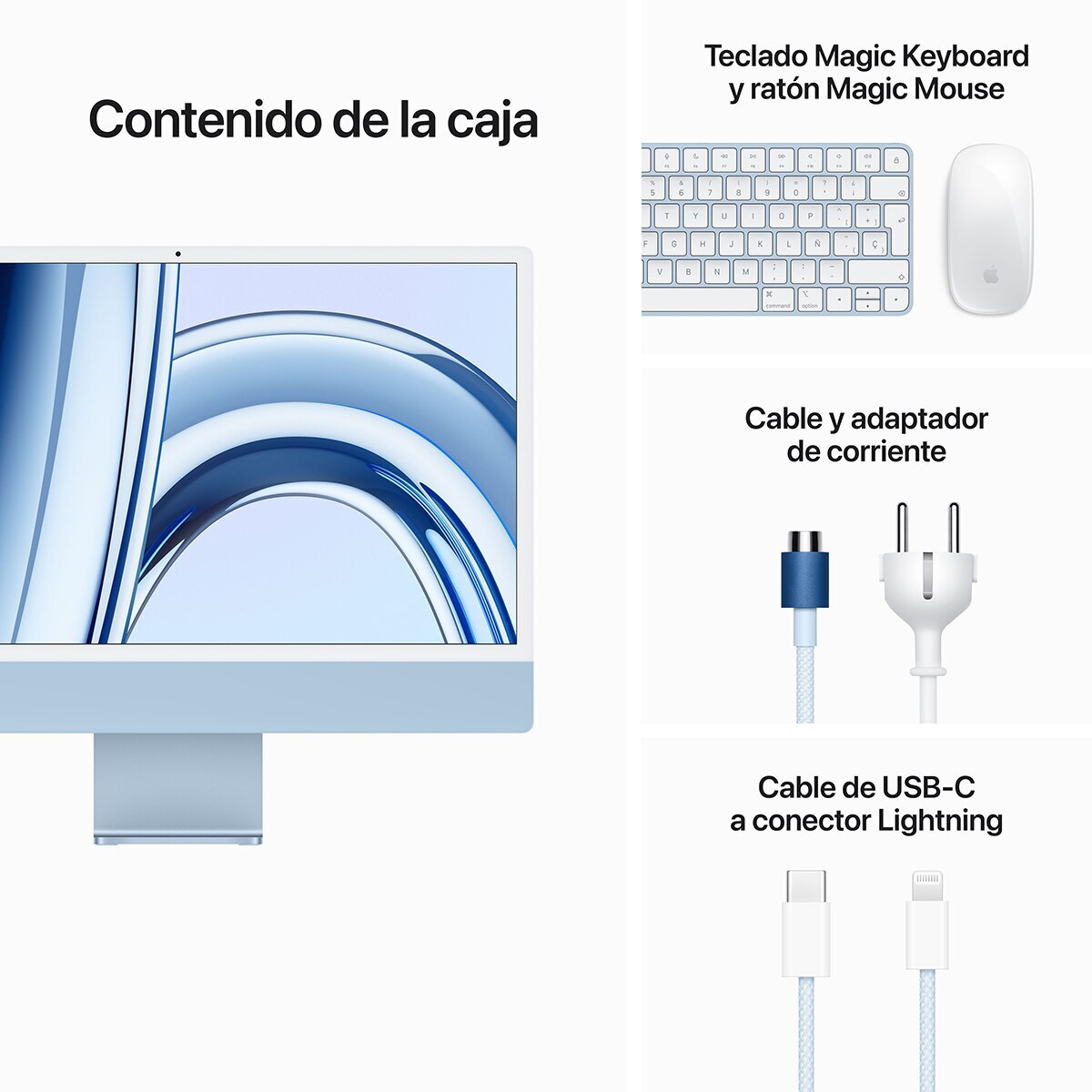 Apple iMac 24 (2023), M3, 8GB, 256GB SSD, GPU 7 Núcleos, Retina 4