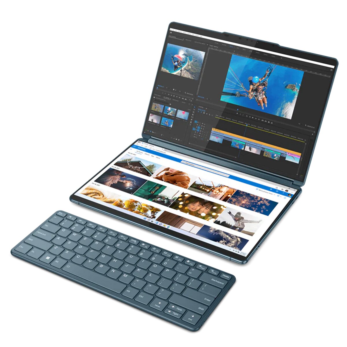Portátil Lenovo Yoga Book 9 13IRU8, i7-1355U EVO, 16GB, 1TB SSD, 13,3", W11 (Reacondicionado Grado A) Verde azulado ·… — oferta en El Corte Inglés