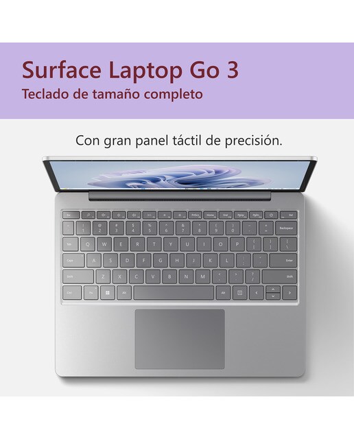 Microsoft Surface Laptop Go 3, i5-1235U, 8GB, 256GB SSD, 12,4", W11 (Reacondicionado A estrenar) - Platino 256 GB + 8 GB RAM Platino-11