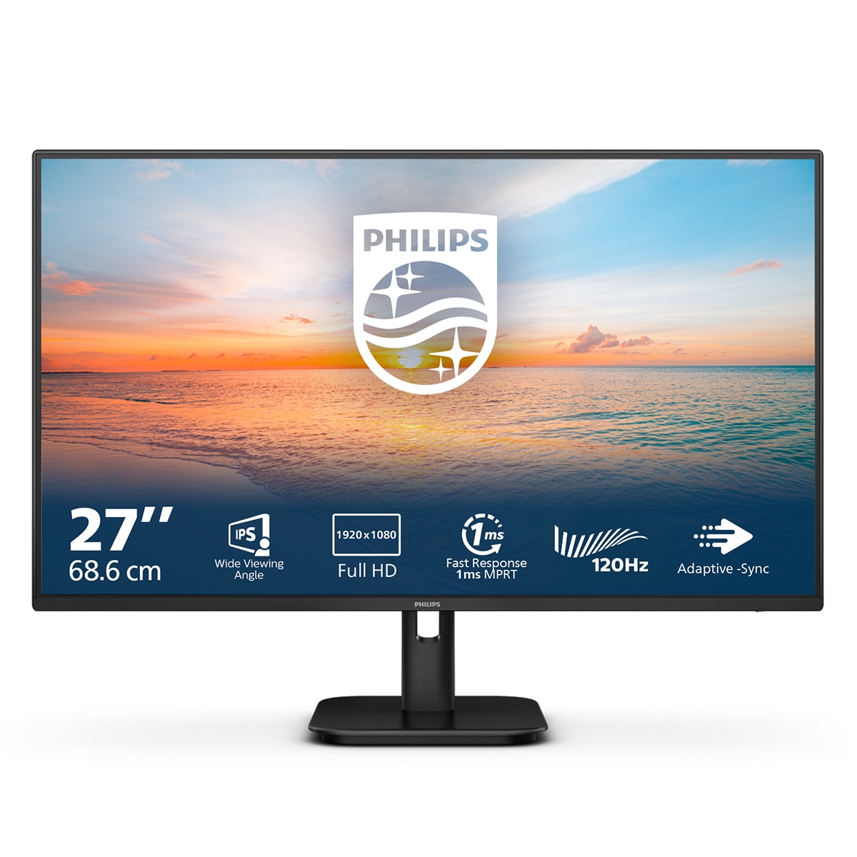 Philips - Monitor PC 68,6 cm (27") Philips 27E1N1100A-00, 120 Hz, Full HD (Reacondicionado Grado A).