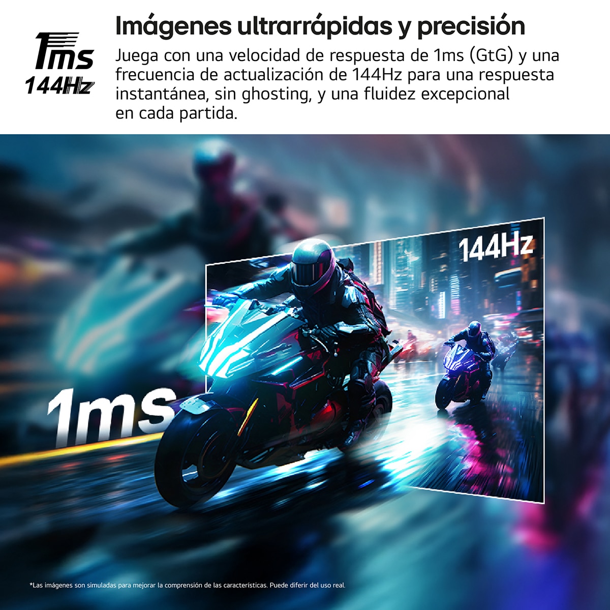 Monitor PC Gaming 80cm (32") LG UltraGear 32G810SA-W, 144Hz, UHD 4K (Reacondicionado Grado B) - Blanco Blanco-5