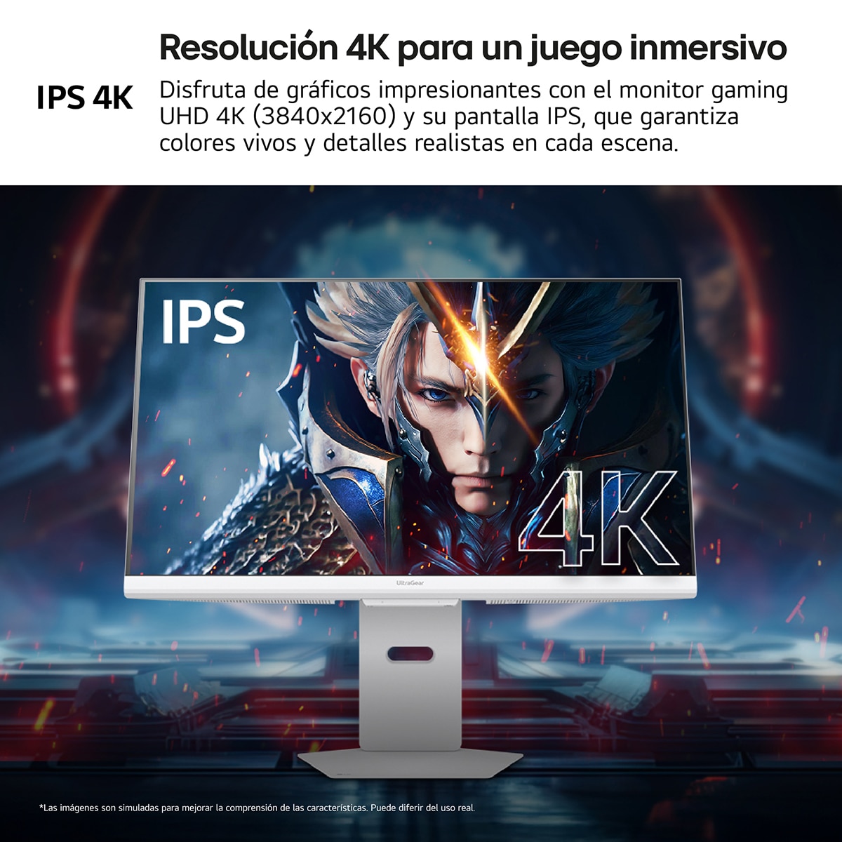 Monitor PC Gaming 80cm (32") LG UltraGear 32G810SA-W, 144Hz, UHD 4K (Reacondicionado Grado A) - Blanco Blanco-6