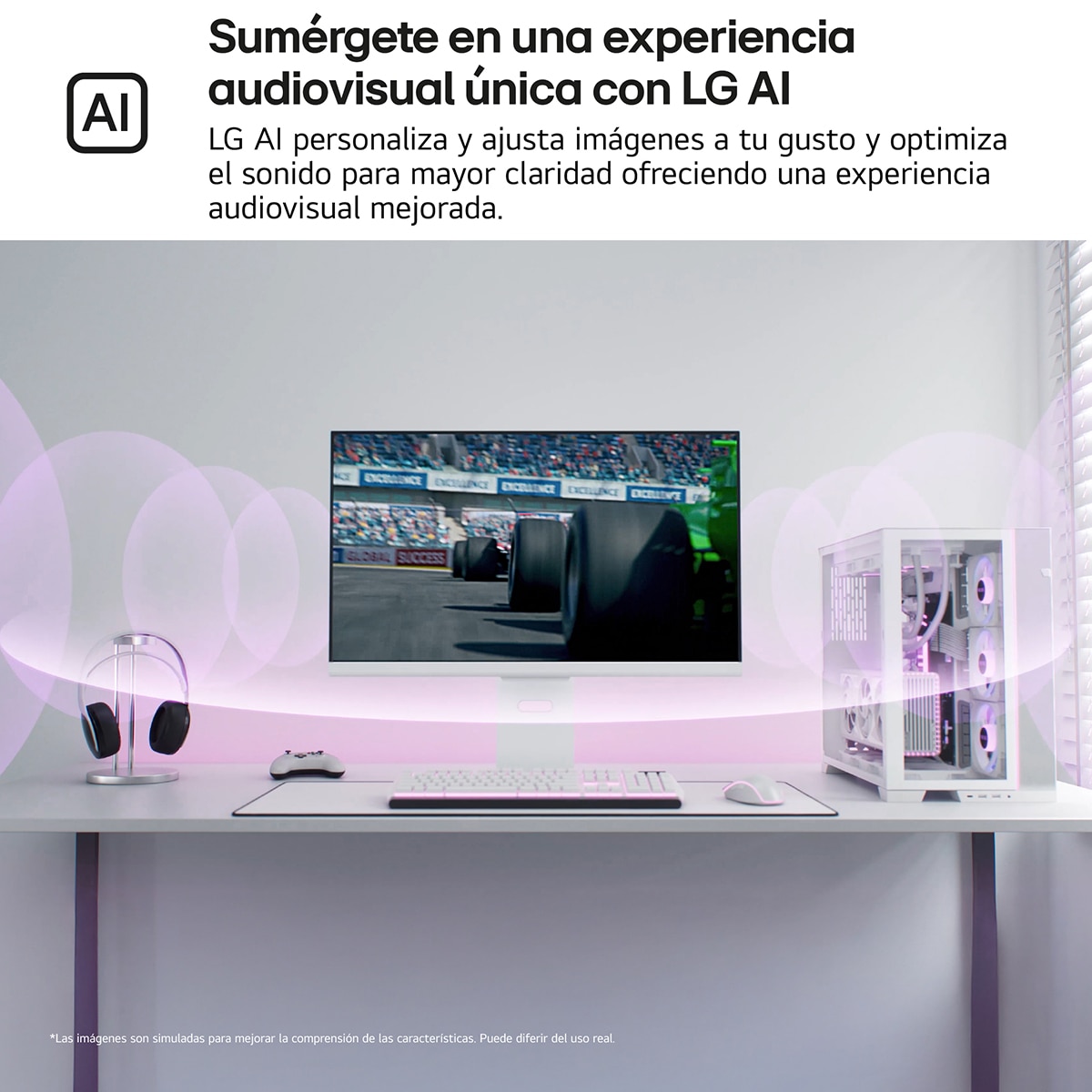 Monitor PC Gaming 80cm (32") LG UltraGear 32G810SA-W, 144Hz, UHD 4K (Reacondicionado Grado A) - Blanco Blanco-9