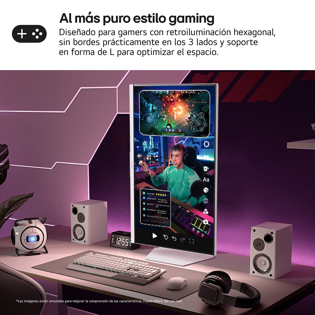 Monitor PC Gaming 80cm (32") LG UltraGear 32G810SA-W, 144Hz, UHD 4K (Reacondicionado Grado A) - Blanco Blanco-11