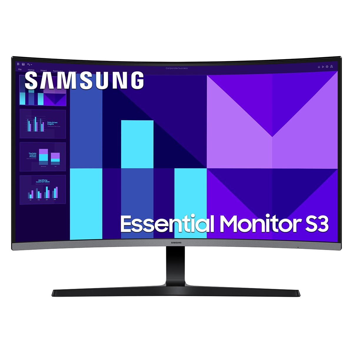 Samsung - Monitor PC curvo 81,2cm (32") Samsung Essential S30GD, 100 Hz, Full HD (Reacondicionado Grado A).