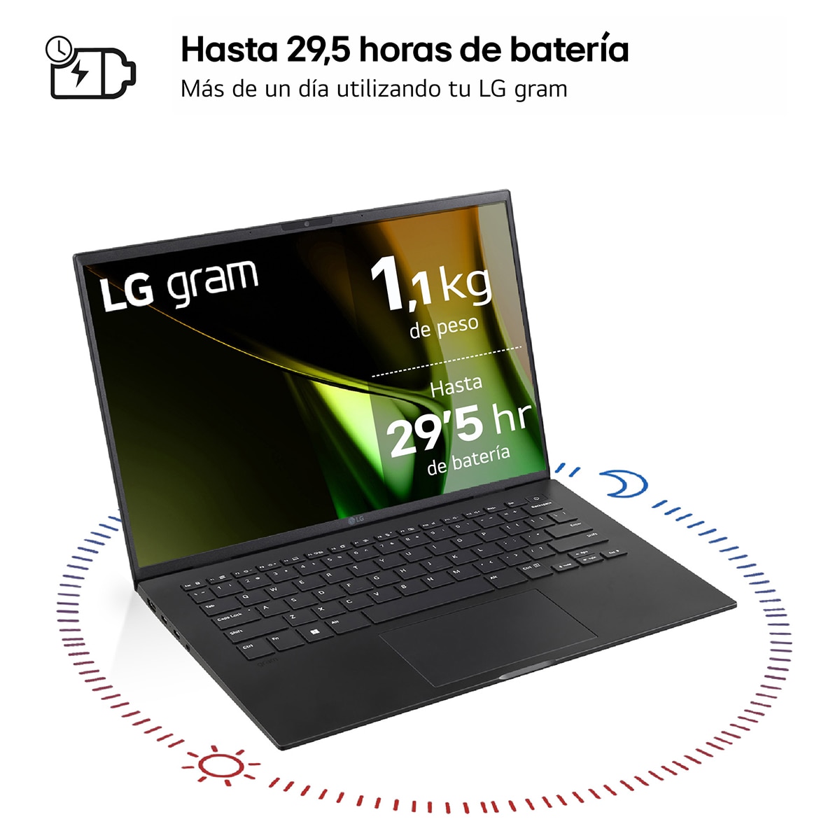 Portátil LG gram 14Z90S-G.AD78B, Intel Core Ultra 7 155H, 32GB, 1TB SSD, 14", W11 (Reacondicionado Grado C) - Negro Negro-5