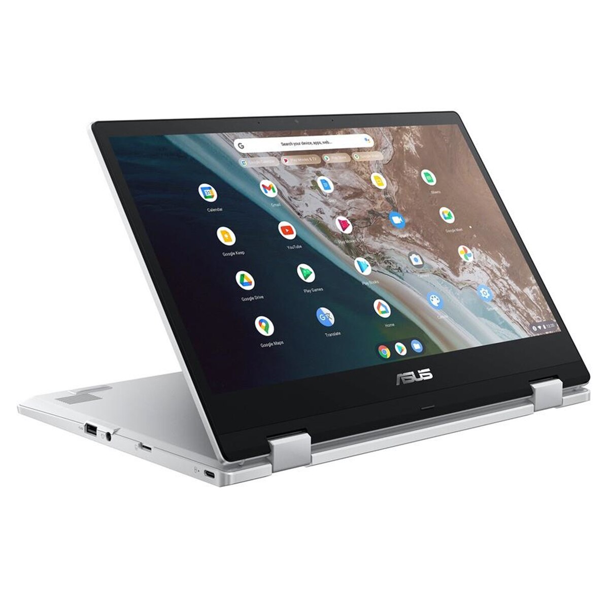 Convertible 2en1 ASUS Chromebook CX1400FKA-EC0160, Intel Celeron N4500, 8GB, 64GB eMMC, ChromeOS (Reacondicionado Grado A) - Plata Plata-1
