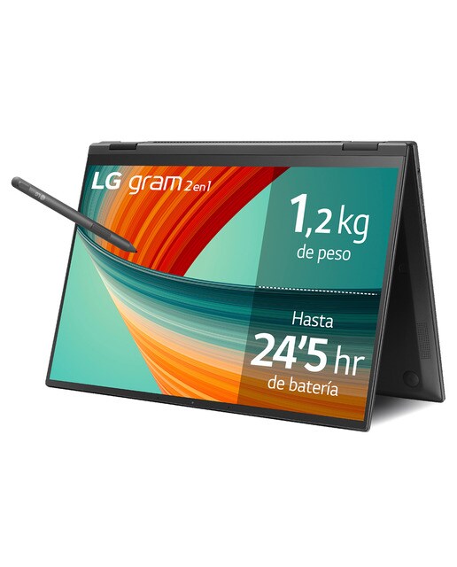 Convertible 2 en 1 LG gram 14T90R, Intel Core i7-1360P, 16GB, 512GB SSD, 14", W11 (Reacondicionado Grado D) - Negro ·… — oferta en El Corte Inglés