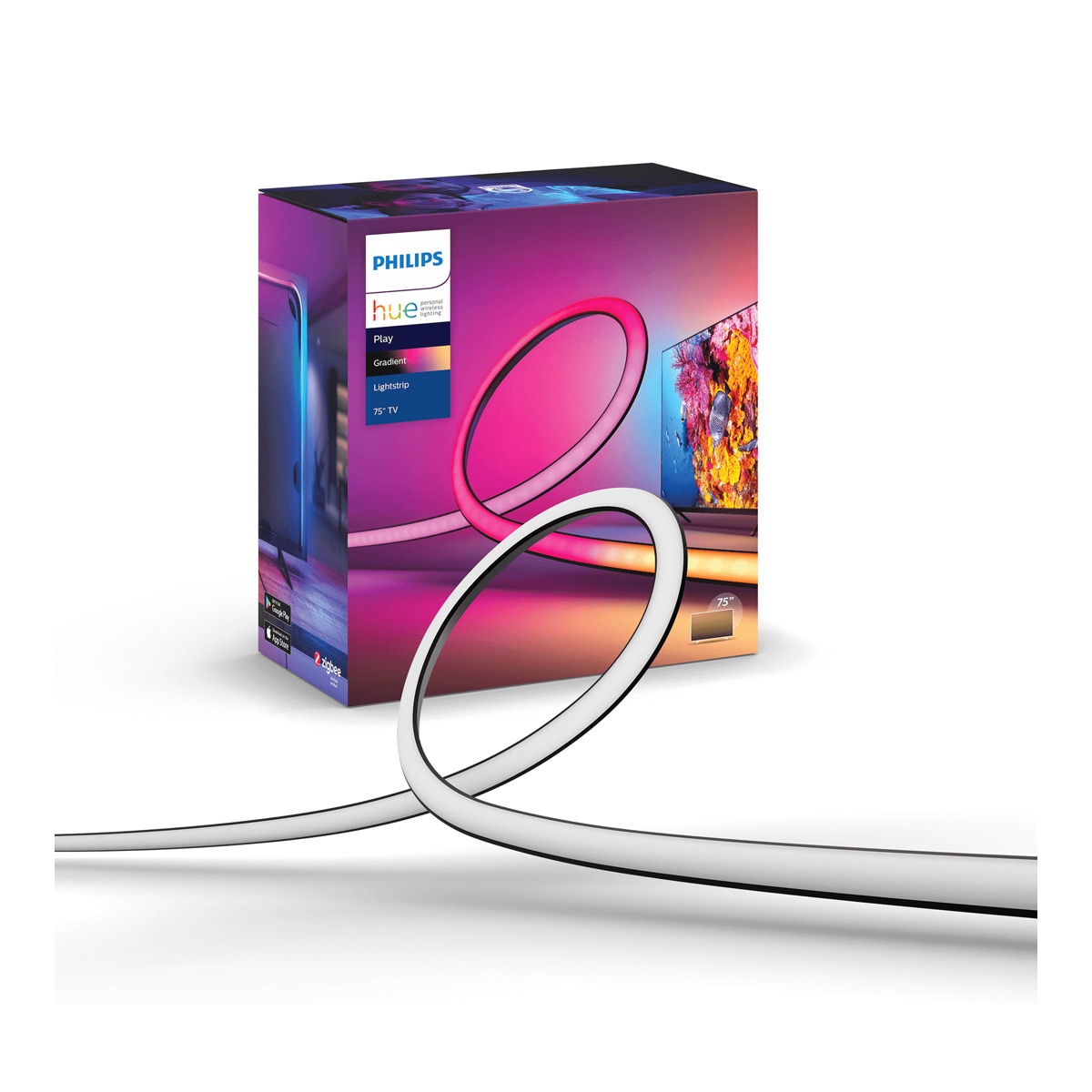 Recondicionado - Grade A - Tira de luz LED Philips Hue Play gradient lightstrip para TV de 75" 1