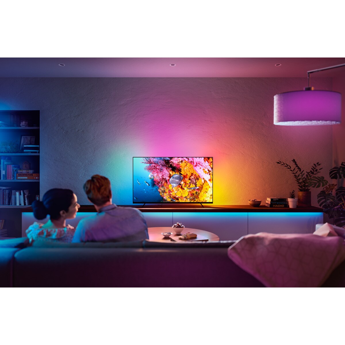 Recondicionado - Grade A - Tira de luz LED Philips Hue Play gradient lightstrip para TV de 75" 6