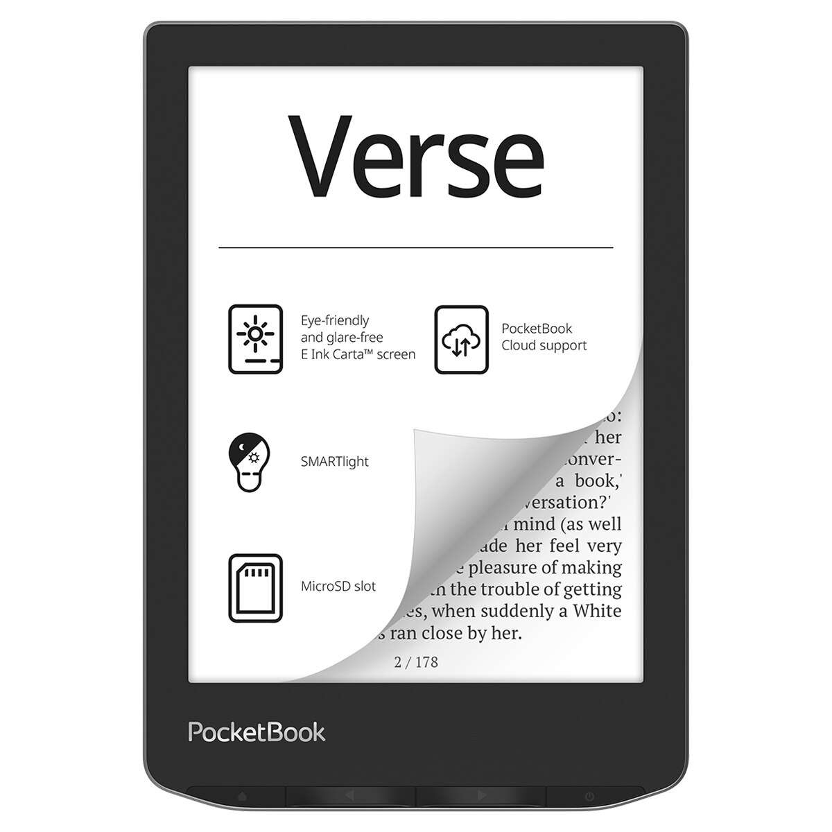 e-Reader Pocketbook Verse Mist Grey, 6" E-ink Carta (Reacondicionado A estrenar) - Gris niebla Gris niebla-1