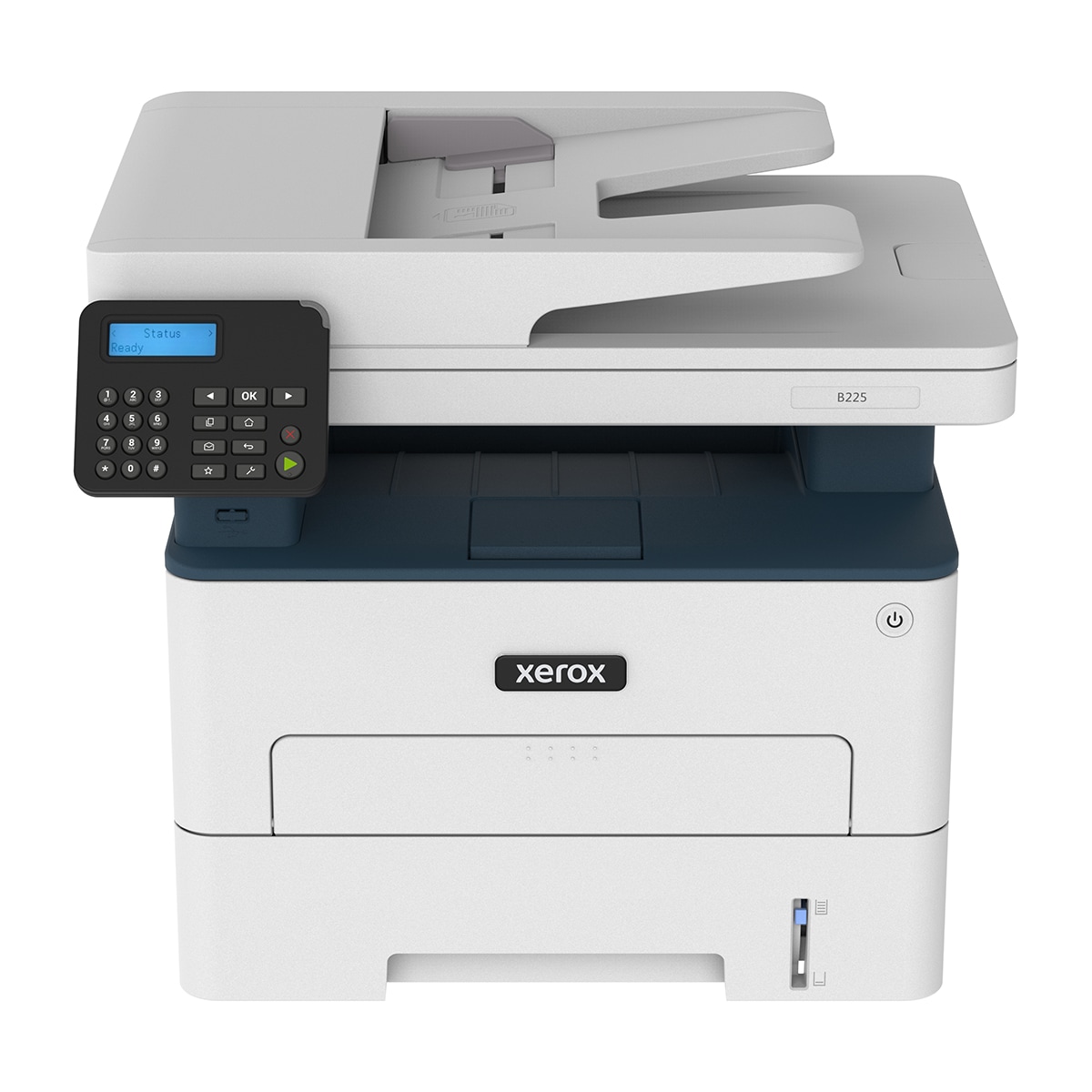 Impresora Multifunción Láser monocromo Xerox B225, Wi-Fi (Reacondicionado A estrenar) Blanco / Azul-1